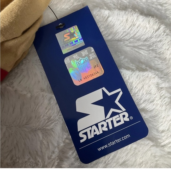 San Francisco 49ers Starter Sz M Field Jersey Long Sleeve T-Shirt - Scarlet/Gold - Picture 6 of 11